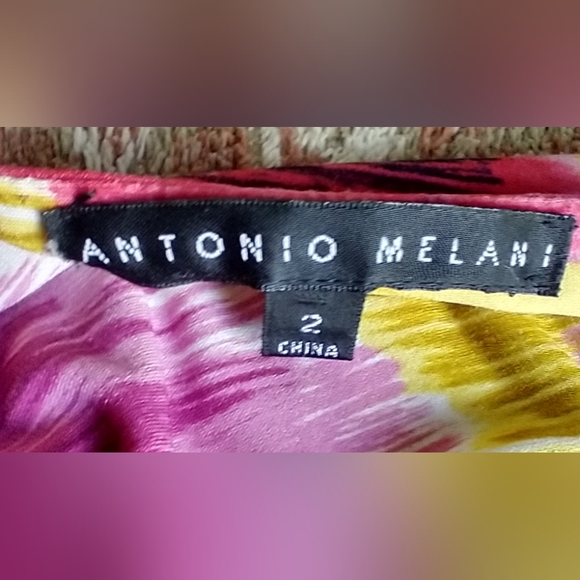 ANTONIO MELANI MISSES SIZE 2 BRIGHT MULTICOLOR DRESS SLEEVELESS MSRP $226.00. - Picture 4 of 10